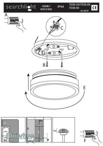 Світильник для ванною Searchlight 7039-28CC Discs (20901) 