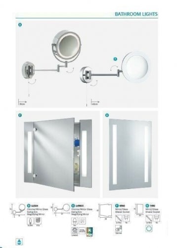 Світильник для ванною Searchlight 1456CC Bathroom Mirrors (20483) 
