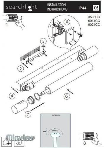 Світильник для ванною Searchlight 9021CC Poplar