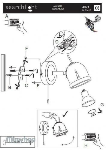 Спот Searchlight 4921SS Palmer (20923)