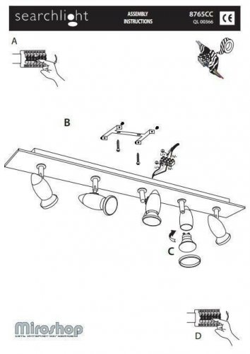 Спот Searchlight 8765CC Saturn (20840) 