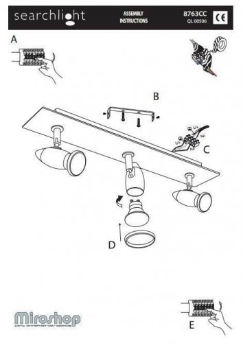 Спот Searchlight 8763CC Saturn (21059)