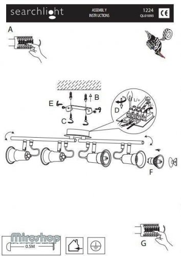 Спот Searchlight 1224AB Eros (20688)