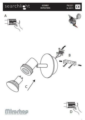 Спот Searchlight P6331SS Decco (20842)