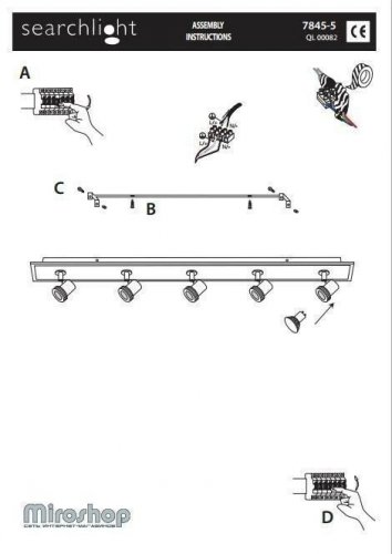Спот Searchlight 7845-5 Top Hat (20940)