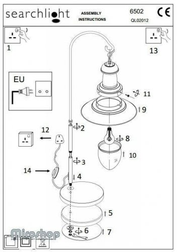 Торшер Searchlight EU6502AB Fisherman (21569)