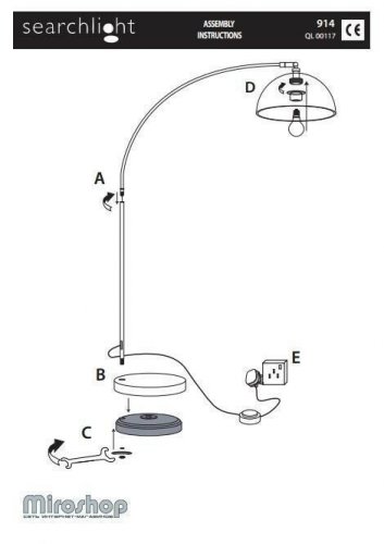 Торшер Searchlight EU914 Giraffe