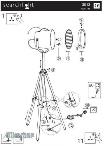 Торшер Searchlight EU3013 Studio (21309)