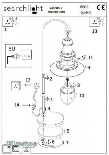Торшер Searchlight EU6502SS Fisherman (21394)