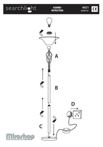 Торшер Searchlight EU6021AB Zanzibar (21364)