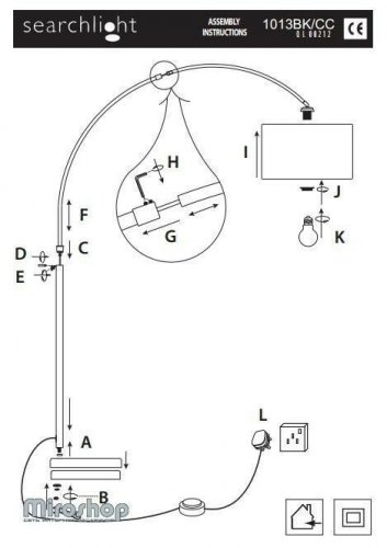 Торшер Searchlight EU1013CC Arcs (20837)