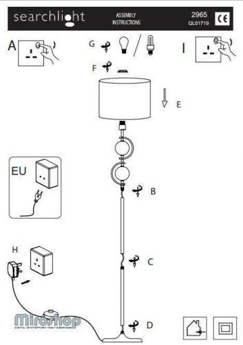 Торшер Searchlight EU2965WH Table and Floor (21420)