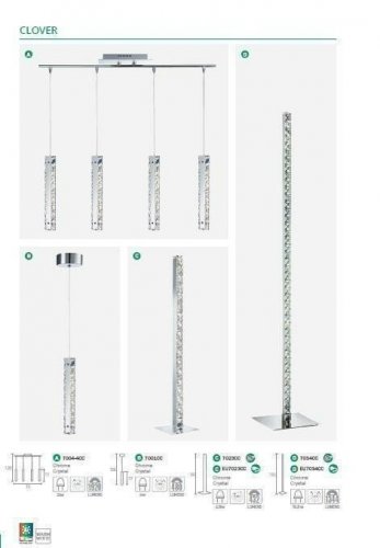 Торшер Searchlight EU7034CC Clover (21424)