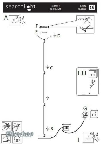 Торшер Searchlight EU1230SS Pole (20838)