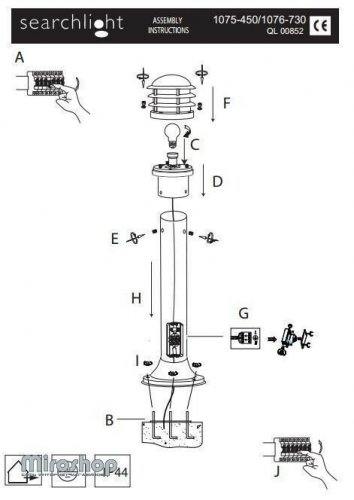Уличный светильник Searchlight 1076-730 Outdoor Posts (21554)