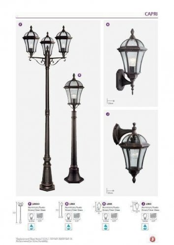 Фонарный столб Searchlight 1569-3 Capri (21312)