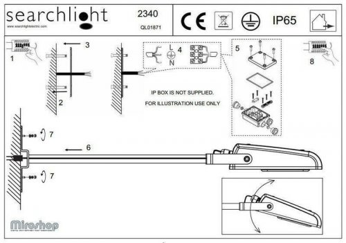 Вуличний світильник Searchlight 2340BK LED Outdoor (21187)