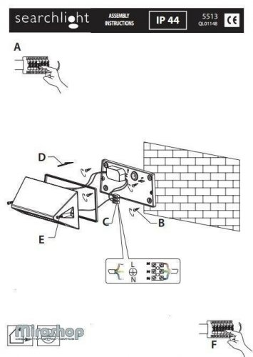 Вуличний світильник Searchlight 5513BK LED Outdoor (21190)