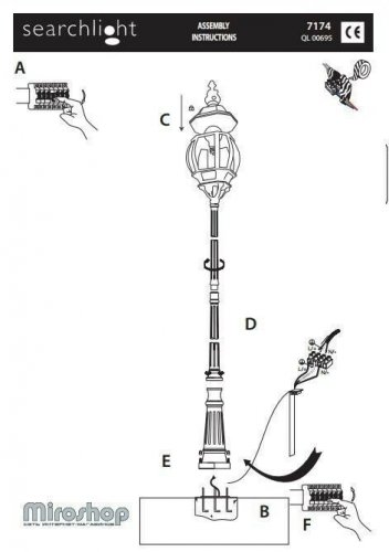 Фонарный столб Searchlight 7174 Bel Aire (21274)