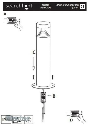 Фонарный столб Searchlight 8508-900 Brooklyn (21455)