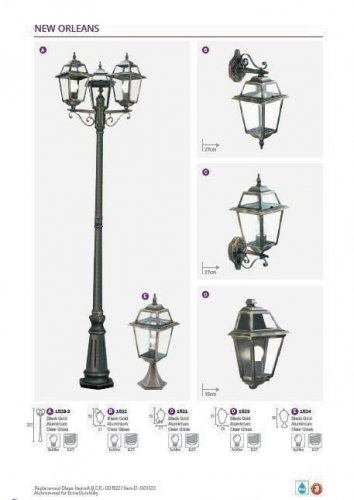 Уличный светильник Searchlight 1521 New Orleans (21284)