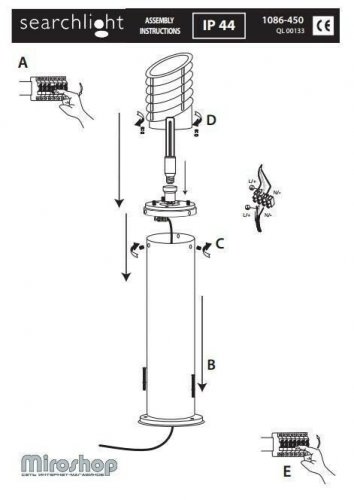 Вуличний світильник Searchlight 1086-450 Outdoor Posts (21336) 