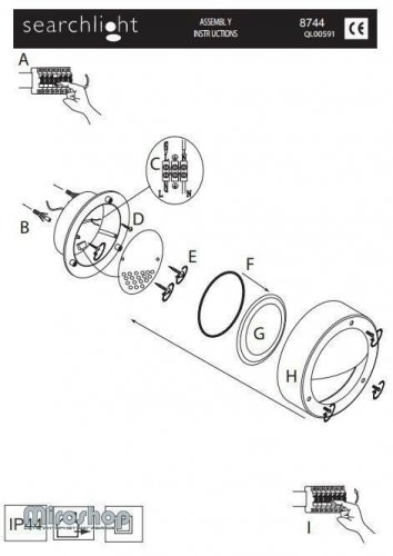 Вуличний світильник Searchlight 8744BK LED Outdoor (21426)