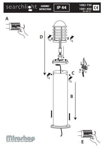 Уличный  светильник  Searchlight  1081-450  Outdoor  Posts  (21729)