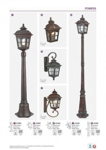 Уличный светильник Searchlight 1571BR Pompeii (21154)