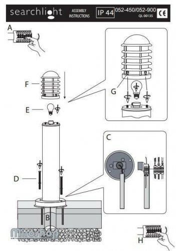Ліхтарний стовп Searchlight 052-900 Louvre (21609)