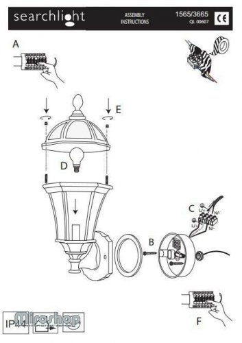 Уличный светильник Searchlight 1565 Capri (21285)
