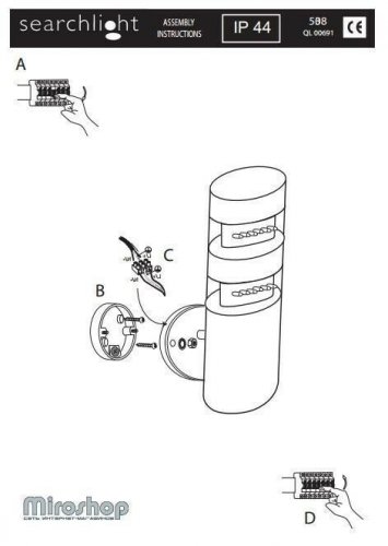 Уличный светильник Searchlight 5308 India (21294)