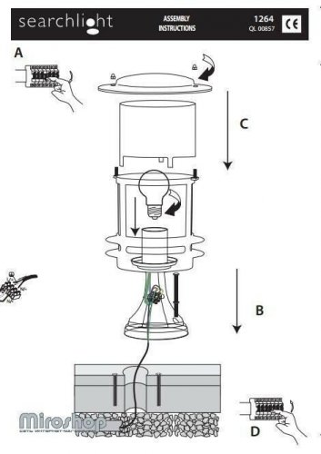 Уличный светильник Searchlight 1264 Stroud (21178)