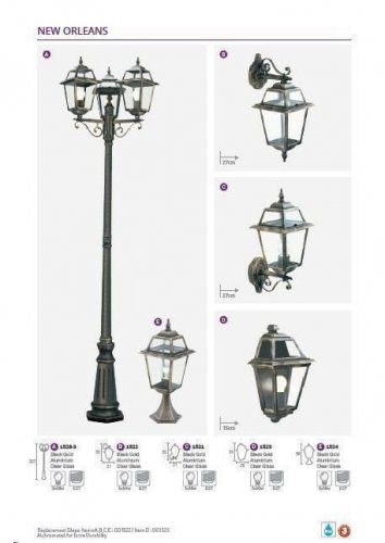 Уличный светильник Searchlight 1524 New Orleans (21153)