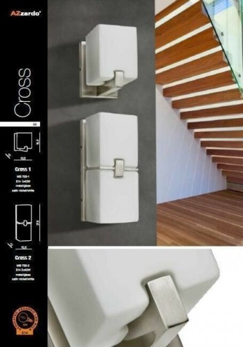 Бра Azzardo AZ0085 Cross 2 (MB758-2-SN-WH) (15937)