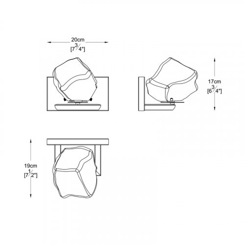 Настінний світильник Zuma Line W0488-01A-U8AC ROCK
