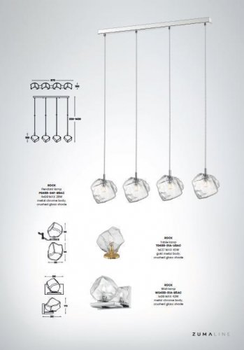 Настінний світильник Zuma Line W0488-01A-B5AC ROCK