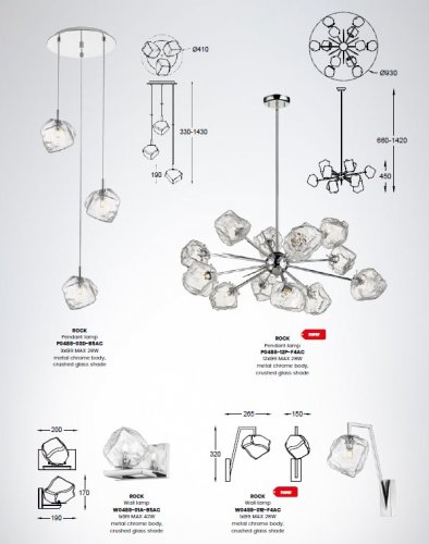 Настенный светильник Zuma Line W0488-01E-F4AC ROCK