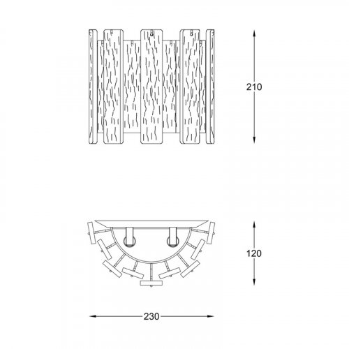 Настінний світильник Zuma Line W0509-02A-B5AC FROZE