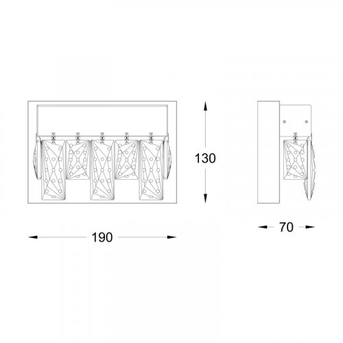 Настінний світильник Zuma Line W0476-01A-B5AC SPARK