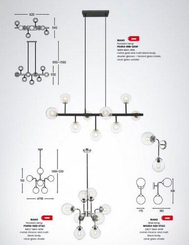 Настінний світильник Zuma Line W0454-02D-STAC RIANO