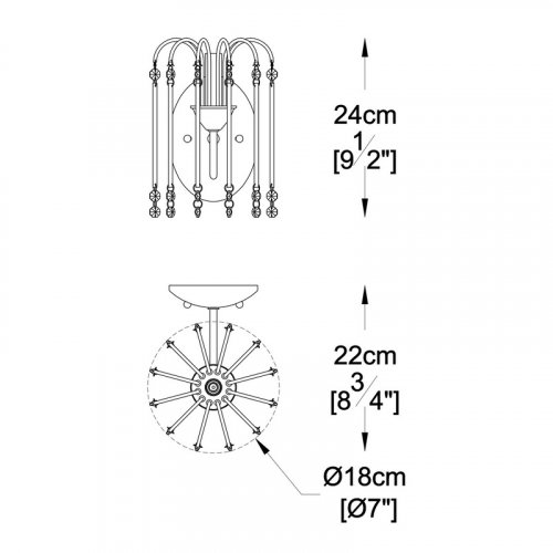Настінний світильник Zuma Line W0354-01B-F4QL LUCAS