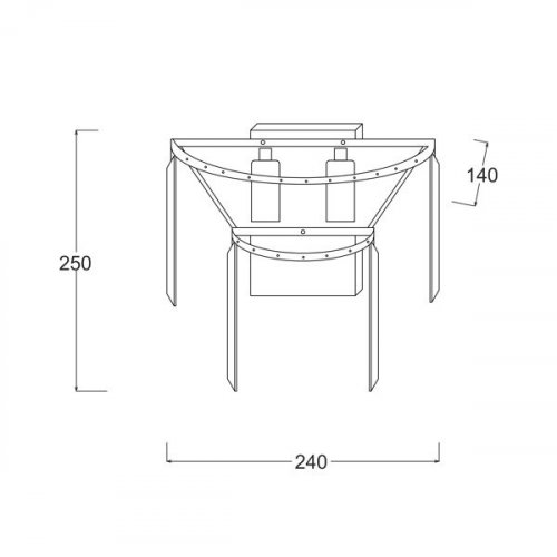 Бра Zuma Line 17106/2W-GLD AMEDEO
