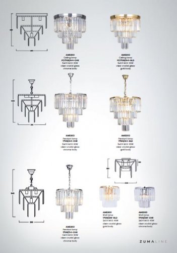 Бра Zuma Line 17106/2W-GLD AMEDEO