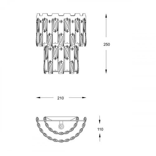 Настінний світильник Zuma Line W0480-02B-B5AC ANZIO 