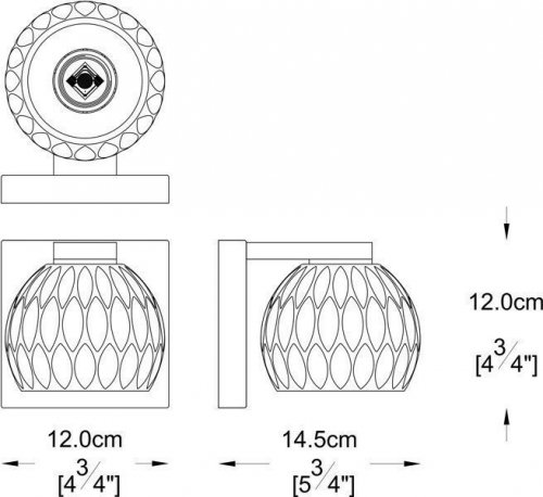 Бра Zuma Line W0404-01A-B5AC AURELIA