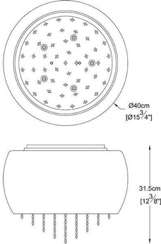 Люстра Zuma Line C0076-05K-F4GR VISTA