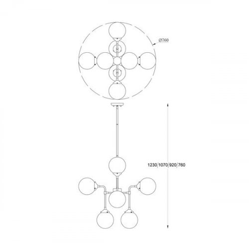 Люстра Zuma Line P0454-08D-STAC RIANO