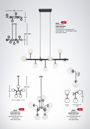 Люстра Zuma Line P0454-08D-STAC RIANO