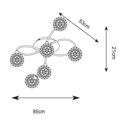 Люстра Zuma Line CL16022-6 BRAVA